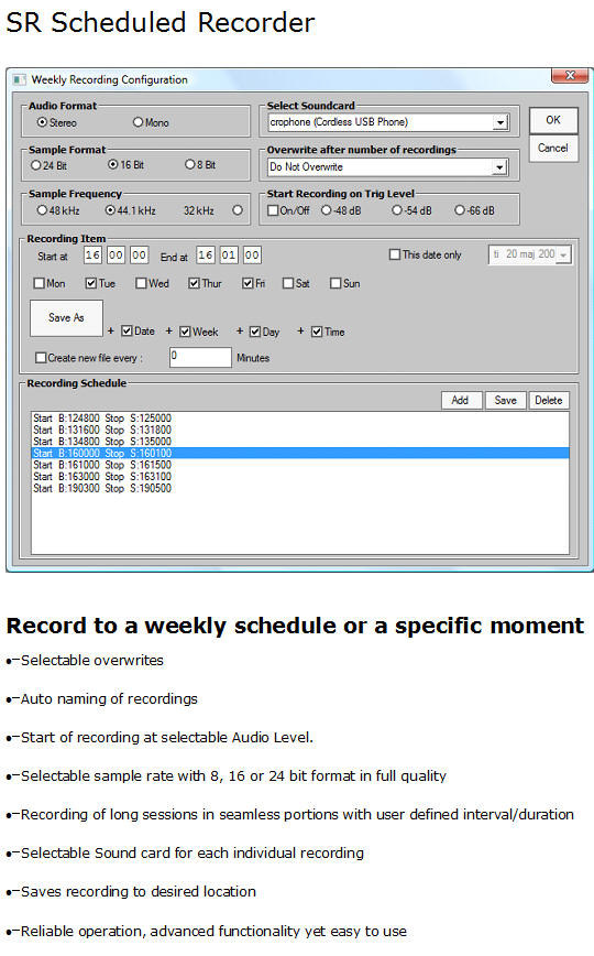 BMS Scheduled Recorder